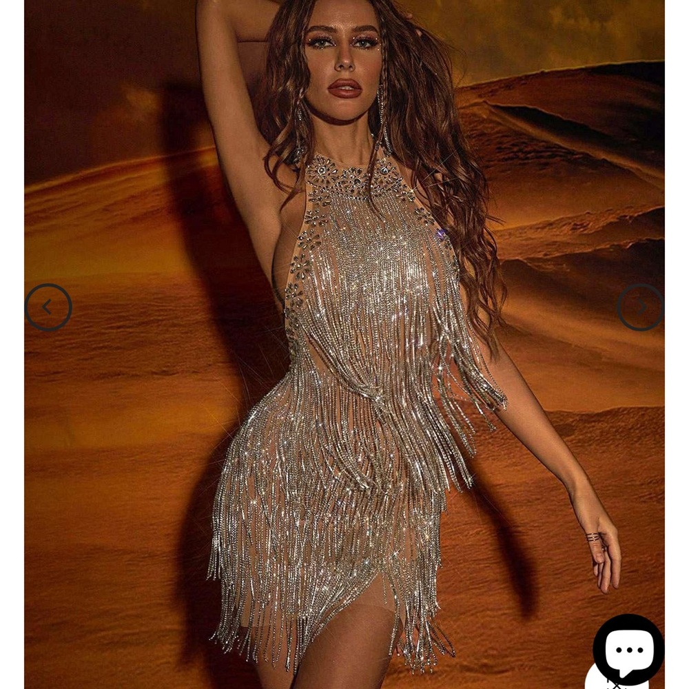 Chrysalis fringe dress.  Beautiful dress for a night to impress. Stunning